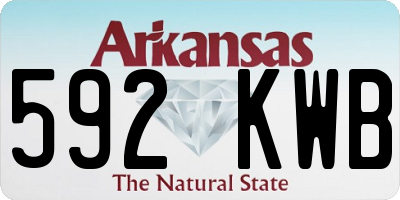 AR license plate 592KWB