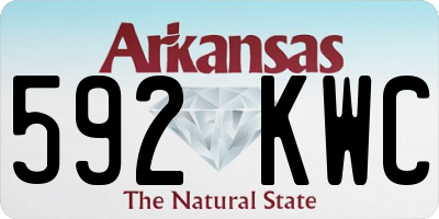 AR license plate 592KWC