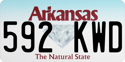 AR license plate 592KWD