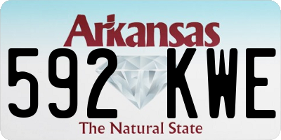 AR license plate 592KWE