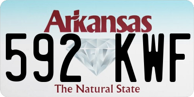 AR license plate 592KWF