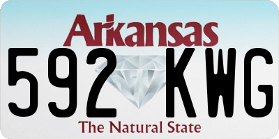 AR license plate 592KWG