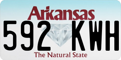 AR license plate 592KWH