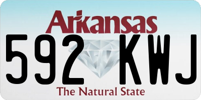 AR license plate 592KWJ