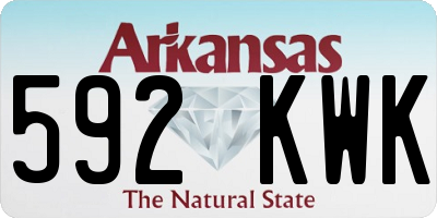 AR license plate 592KWK