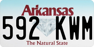 AR license plate 592KWM