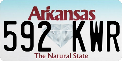 AR license plate 592KWR