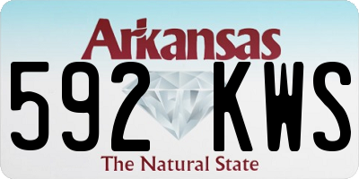 AR license plate 592KWS