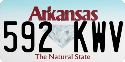 AR license plate 592KWV