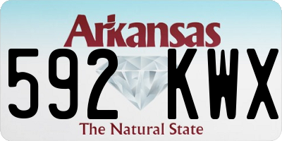 AR license plate 592KWX