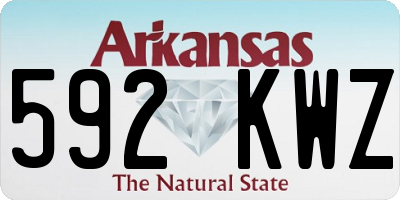 AR license plate 592KWZ