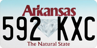 AR license plate 592KXC