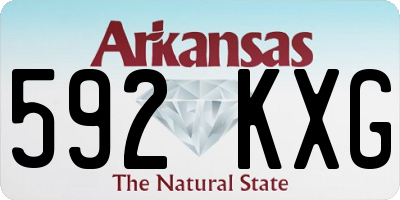 AR license plate 592KXG
