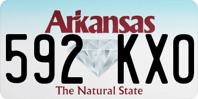 AR license plate 592KXO