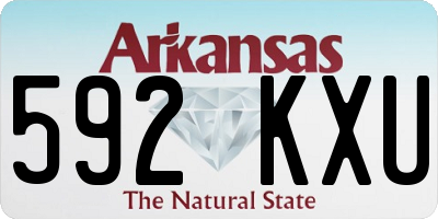 AR license plate 592KXU