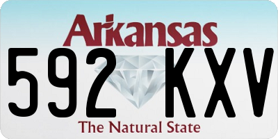 AR license plate 592KXV