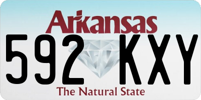AR license plate 592KXY
