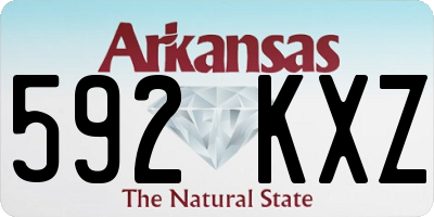 AR license plate 592KXZ