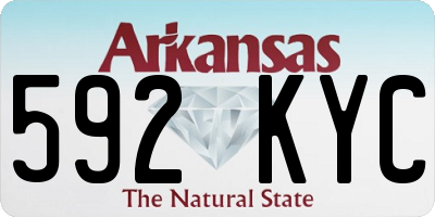 AR license plate 592KYC