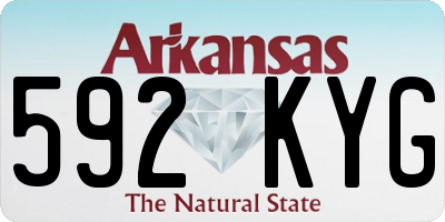 AR license plate 592KYG