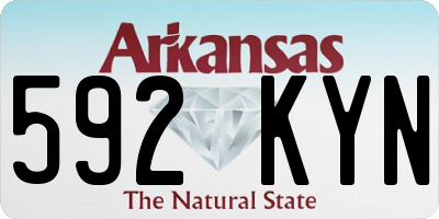 AR license plate 592KYN