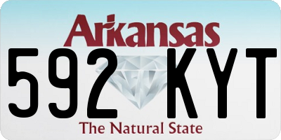AR license plate 592KYT