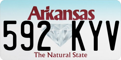 AR license plate 592KYV