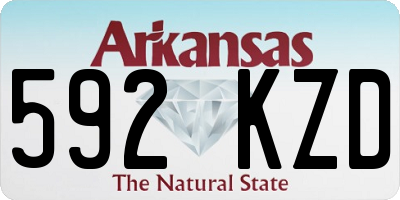 AR license plate 592KZD