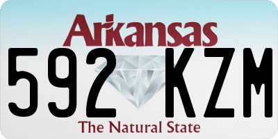 AR license plate 592KZM
