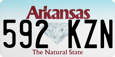 AR license plate 592KZN