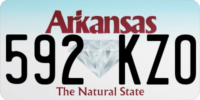 AR license plate 592KZO