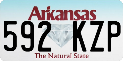 AR license plate 592KZP