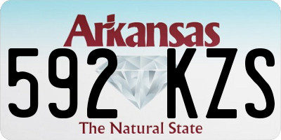AR license plate 592KZS