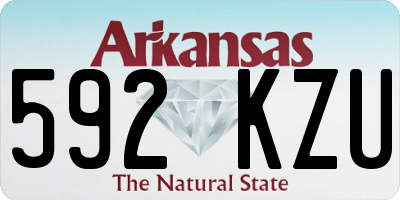 AR license plate 592KZU