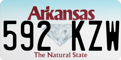 AR license plate 592KZW