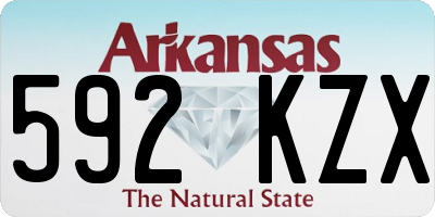 AR license plate 592KZX