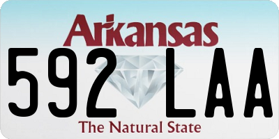 AR license plate 592LAA