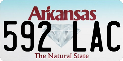 AR license plate 592LAC