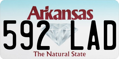 AR license plate 592LAD