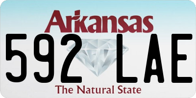 AR license plate 592LAE