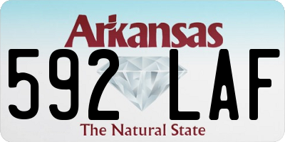 AR license plate 592LAF