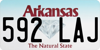 AR license plate 592LAJ