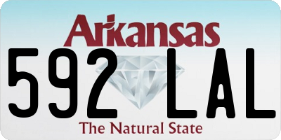 AR license plate 592LAL
