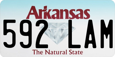 AR license plate 592LAM