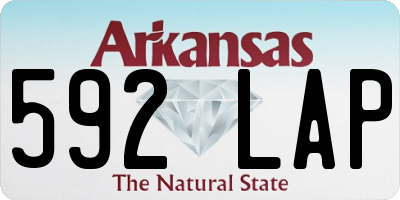 AR license plate 592LAP