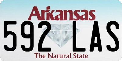 AR license plate 592LAS
