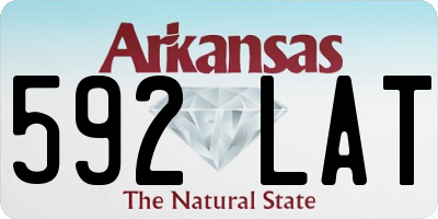 AR license plate 592LAT