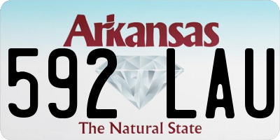 AR license plate 592LAU