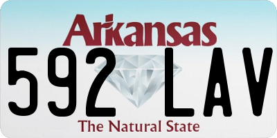 AR license plate 592LAV