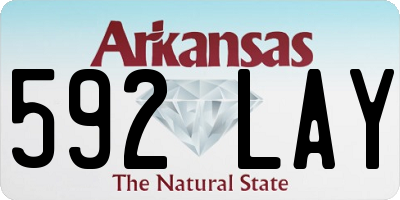 AR license plate 592LAY